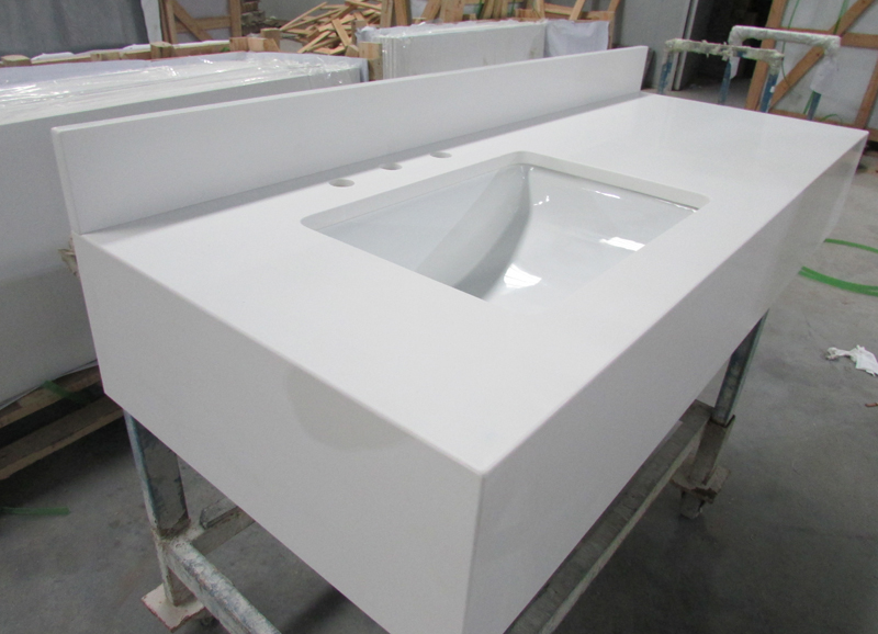 Pure White Quartz Vanity Top